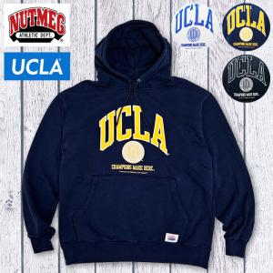 UCLA カレッジパーカー NUTMEG ナツメグ ダブルネーム コラボ ロゴ バックプリント