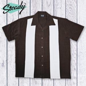ボウリングシャツ 半袖シャツ スカル Steady Clothing 春夏 ステディ