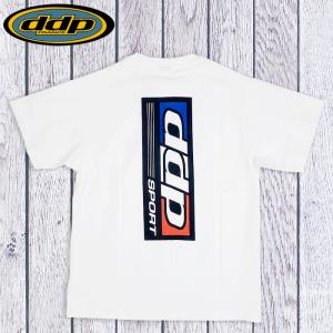 ddp プリントTシャツ スポーツ ロゴ バックプリント ワンポイント 白T フランス