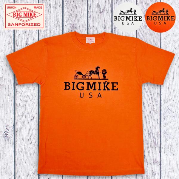BIGMIKE ビッグマイク Tシャツ エルメ オジサン 半袖Tシャツ アメカジ