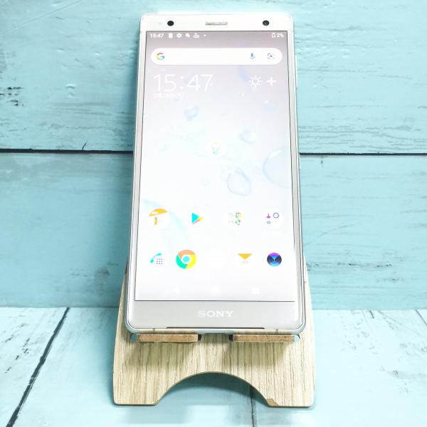 au SOV37 SONY Xperia XZ2 64GB リキッドシルバー [訳あり] 本体 白ロ...