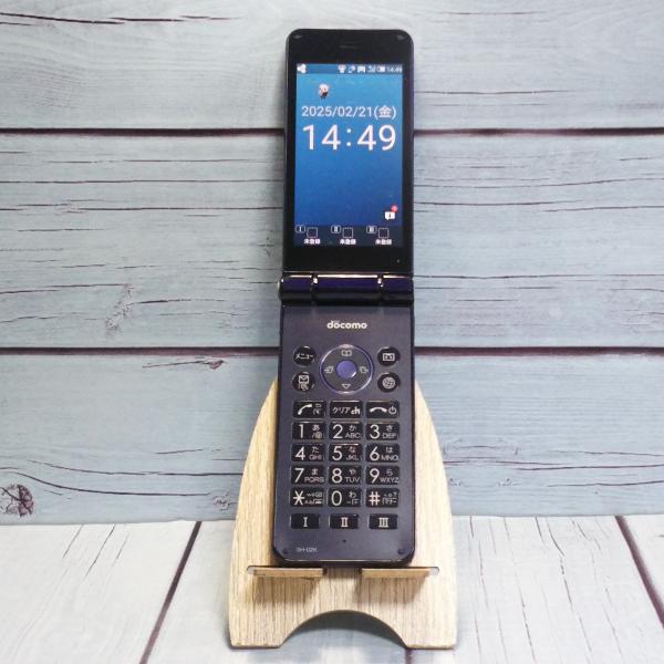 docomo SHARP カメラレスケータイ SH-02K ブルーブラック ネイビー 本体 白ロム ...