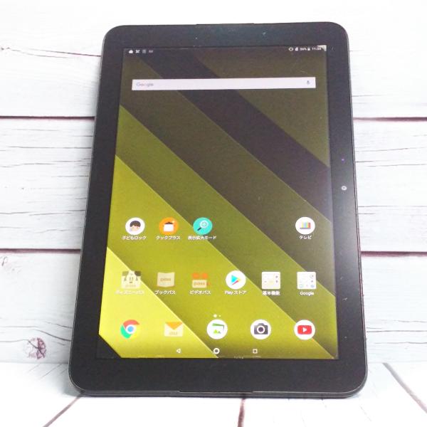 au Qua tab QZ10 KYT33 オリーブブラック 本体 白ロム SIMロック解除済み S...