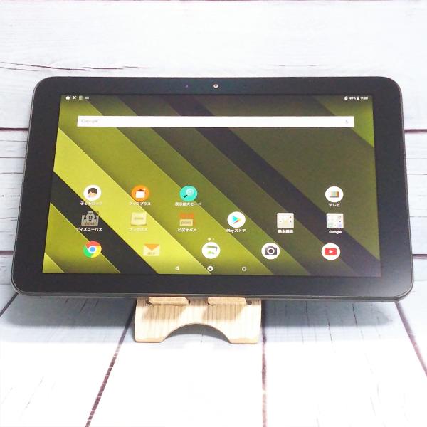au Qua tab QZ10 KYT33 オリーブブラック 本体 白ロム SIMロック解除済み S...