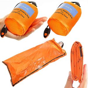 携帯用寝袋 非常用ビヴィ Bivvy 2個セット 90%の体熱を保つ 防水防風の商品画像