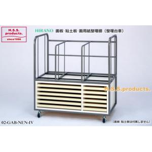 HIRANO　画板　粘土板　画用紙　整理棚（整理台車）（画板・粘土板は付属しません）引出しアイボリー...