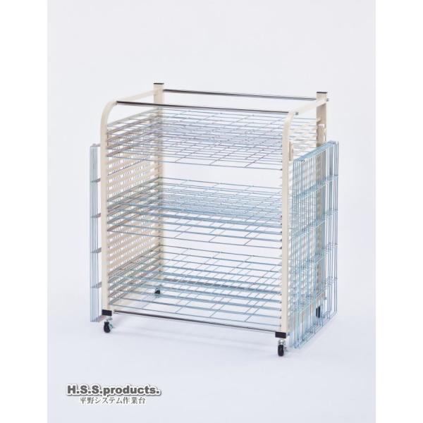 HIRANO　絵画作品乾燥棚（絵画乾燥棚・画用紙乾燥棚）アミ棚差込式２５段：画用紙・キャンバス・書道...