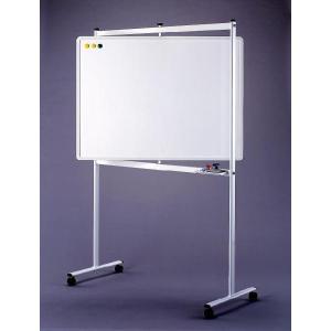 日本製 移動式ホワイトボード（キャスター脚付き）900×1200 ホワイト脚