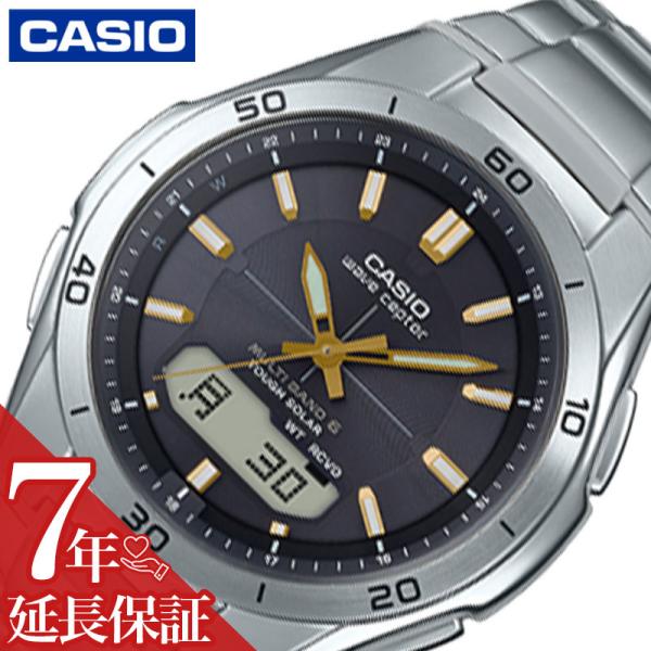 カシオ 腕時計 CASIO 時計 ウェーブセプター wave ceptor ブラック 男性 メンズ ...