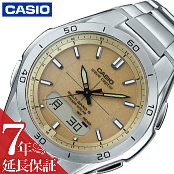 カシオ 腕時計 CASIO 時計 ウェーブセプター wave ceptor ゴールド 男性 メンズ ...