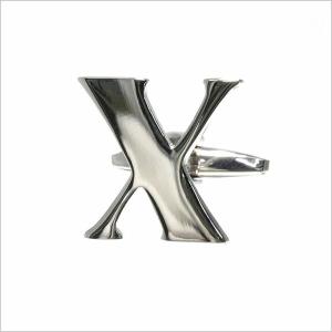 アルファベットX イニシャル ※バラ売り カフスボタン cufflinks CF-150052 メンズ レディースの商品画像