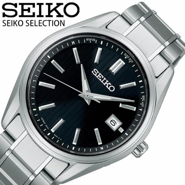 セイコー 腕時計 SEIKO 時計 セレクション SELECTION メンズ 腕時計 ブラック 電波...