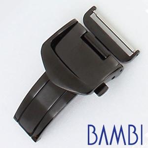 バンビ Dバックル BAMBI 腕時計用バックル 三つ折れプッシュ式 ベルト幅:16mm対応 ZB0007N ユニセックス メンズ レーディス｜hstyle