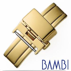 バンビ Dバックル BAMBI 腕時計用バックル 観音プッシュ式 ベルト幅:16mm対応 ZG010N ユニセックス メンズ レーディス｜hstyle