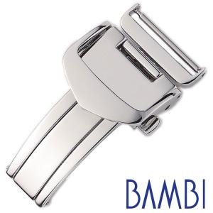 バンビ Dバックル BAMBI 腕時計用バックル 三つ折れプッシュ式 ベルト幅:16mm対応 ZS0007N ユニセックス メンズ レーディス｜hstyle