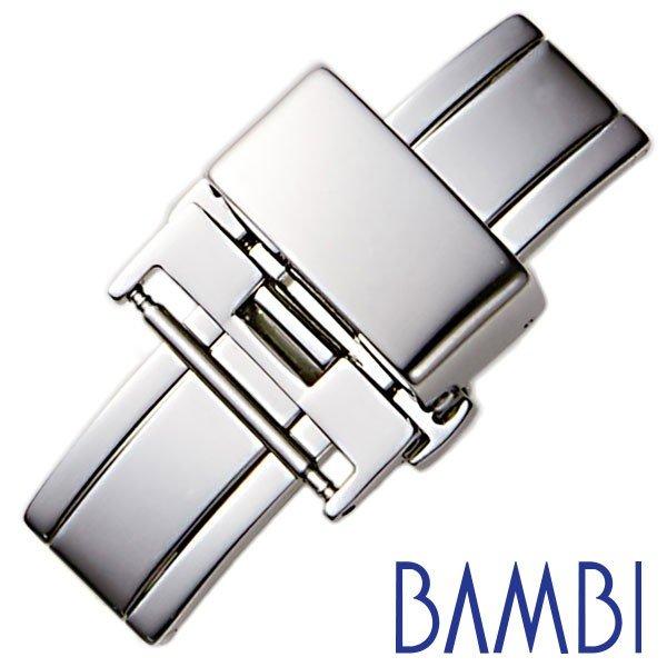 バンビ Dバックル BAMBI 腕時計用バックル 観音プッシュ式 ベルト幅:18mm対応 ZS010...