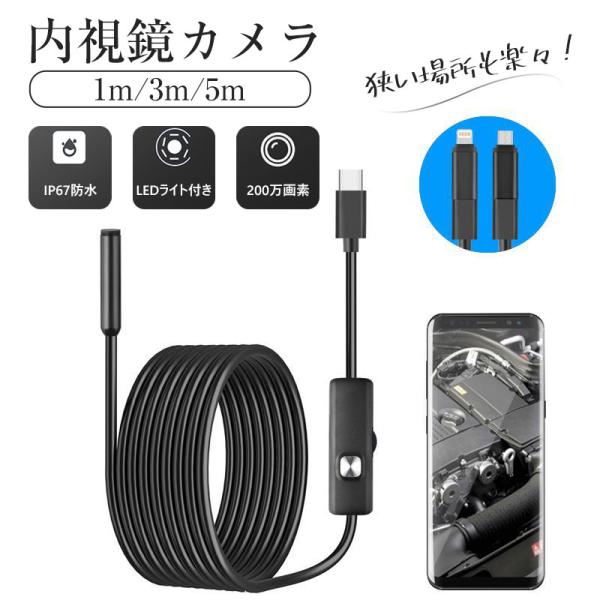 送料無料  ファイバースコープ 専用 1m?5m 挿すのみ使用 マイクロスコープ スマホ 車修理 工...