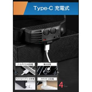 在庫処分 ヘッドライト 充電式 LED ヘッド...の詳細画像4
