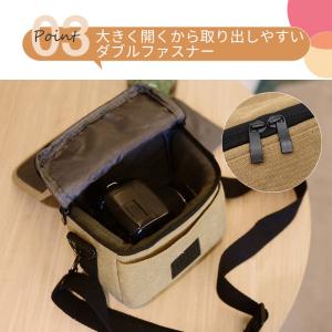 【即納】カメラバッグ ショルダー 一眼レフ 可...の詳細画像4
