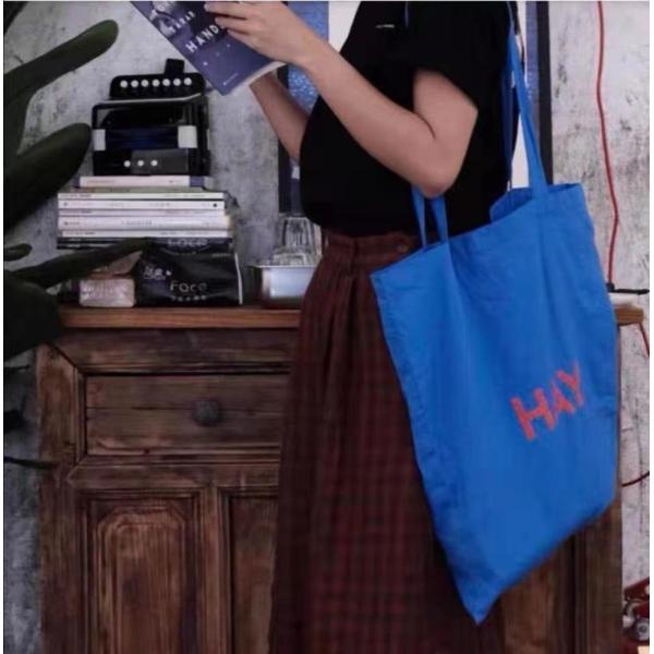 当日翌日配送　正規品保証　HAY デンマーク　トートバ ッグ　ブルー　赤ロゴ　カバン　バッグ　BAG...