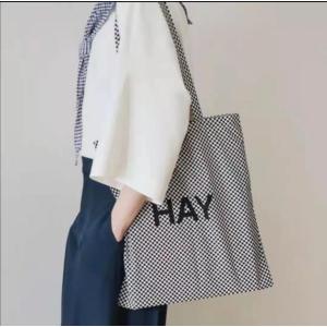 当日翌日配送　正規品保証　HAY デンマーク　トートバッグ　チェック柄　カバン　バッグ　BAG　ヘイ　かばん