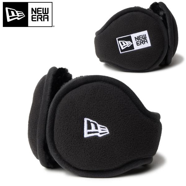 2025FW NEW ERA イヤーマフ フリース フラッグロゴ ブラック ホワイト ニューエラ ユ...