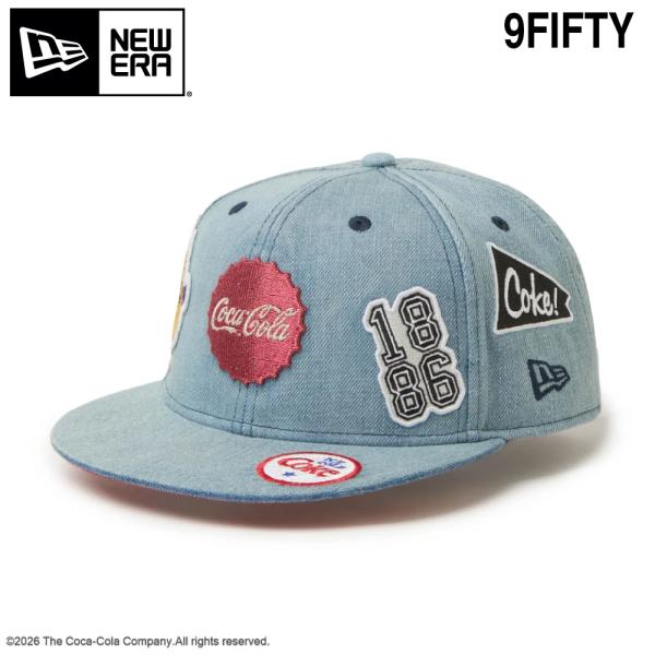 2026FW NEW ERA 9FIFTY Coca-Cola コカ・コーラ ウォッシュドデニム デ...