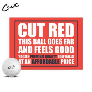 CUT GOLF カットゴルフ CUT RED ゴルフボール 1ダース 12球入 cutrd01 US仕様 カット レッド 高品質 低価格 ハイクオリティ ホクシン交易｜htcgolf