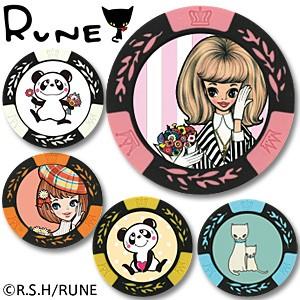 ゴルフコンペ 景品 Rune ルネ カジノチップマーカー ルネガール ルネパンダ アニマルシリーズ ネコ カワイイ ゴルフマーカー ボールマーカー ギフト 景品 賞品