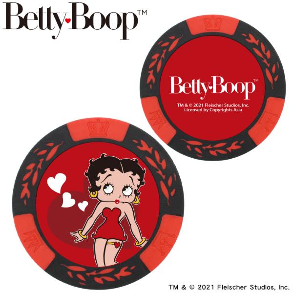 ゴルフマーカー ベティー ブープ (TM)  Betty Boop チップマーカー レッド ベティー...