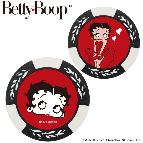 ゴルフマーカー ベティー ブープ (TM)  Betty Boop チップマーカー ホワイト mk0...