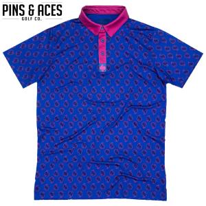 PINS&ACES/ピンズ&エース ピンクボム ポロ Pink Bombs PA2PLPKB ポロシャツ 吸汗速乾 UVカット イージーケア ゴルフウェア 半袖 送料無料｜htcgolf