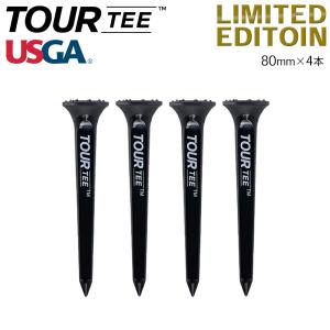 TOUR TEE PRO ツアーティー ブラックプロ リミテッドエディション 80mm 4本入 USGA R＆A ルール適合 ゴルフ ティー 飛距離アップ tt-bkle-go メール便送料無料｜htcgolf