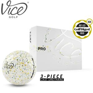 VICE GOLF ヴァイスゴルフ VICE PRO DRIP YELLOW & GREEN ゴルフボール 1ダース 12球入 VGPGB01DYG 公認球 プロドリップ イエロー＆グリーン 送料無料｜htcgolf