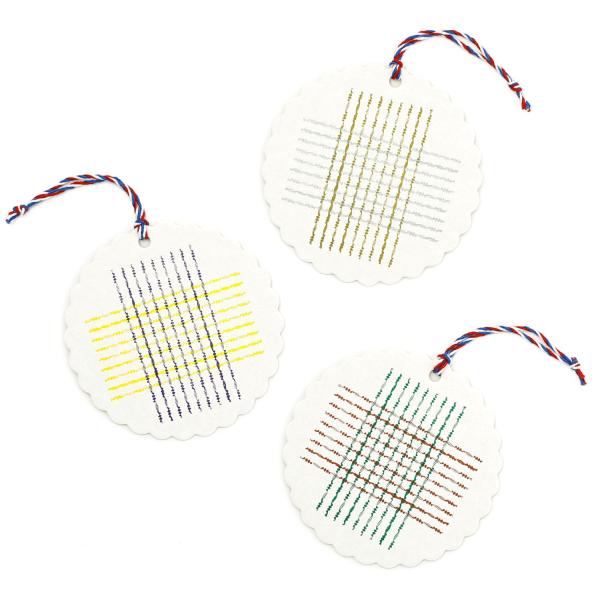 メッセージカード ミニ  グリーティングカード 活字組版オーナメントカード（クロス） カード 活版印...