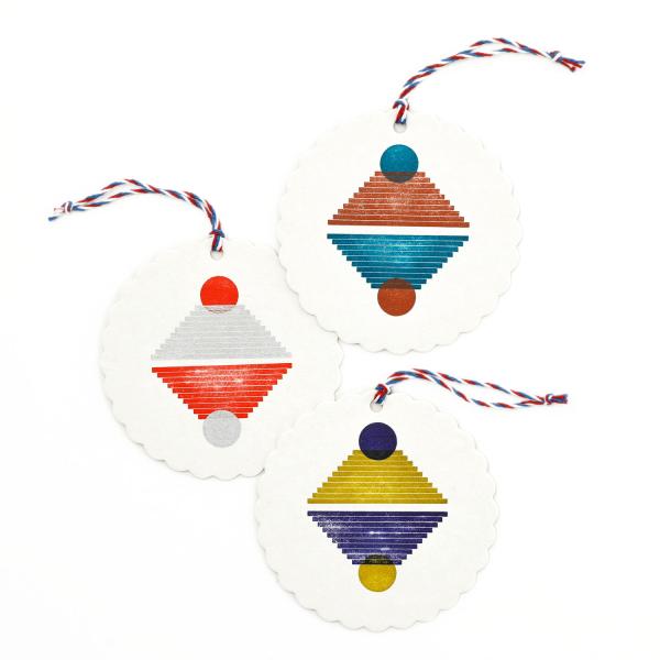 メッセージカード ミニ  グリーティングカード 活字組版オーナメントカード（逆さ富士） カード 活版...