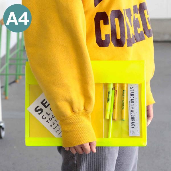 ポーチ nahe ジェネラルパーパスケース ネオン A4 直営店限定 書類入れ ファイル アクスタ ...