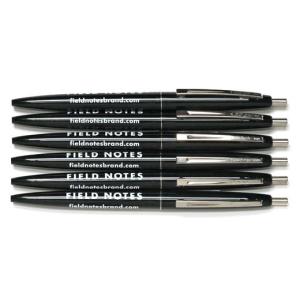 ボールペン FIELD NOTES フィールドノート クリックボールペン 6-PACKS 6本セット 1.0mm 黒｜htdd