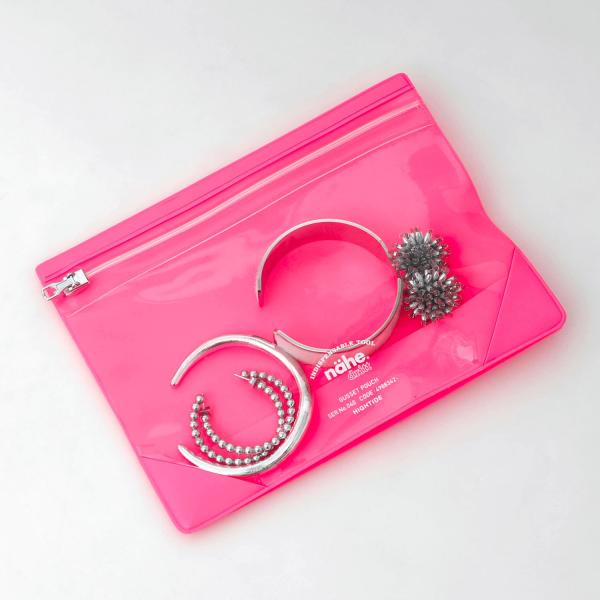 nahe ガセットポーチ M 化粧ポーチ メイクポーチ クリアケース ガジェット アクセサリーケース...