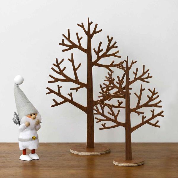 木製 オブジェ ウッドツリー ウォールナットS クリスマス 置物 飾り クリスマスツリー 卓上 アク...
