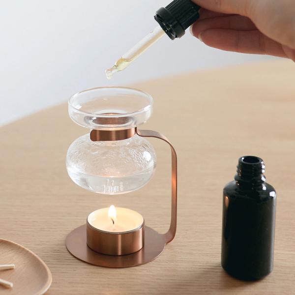 KINTO アロマオイルウォーマー AROMA OIL WARMER ガラス キャンドル式 オイルポ...