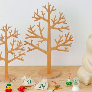 木製 オブジェ ウッドツリー M (チェリー) クリスマス 置物 飾り クリスマスツリー 卓上 アクセサリー 収納 雑貨 かわいい 北欧 日本製 ミニ｜htdd
