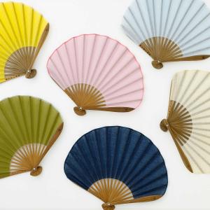 西川庄六商店 ガーゼ素材のふわり扇子 ガーゼ 扇子