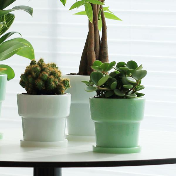 鉢 3号 ideaco Milk Glass Planter Pot 3 イデアコ ミルクガラスプラ...