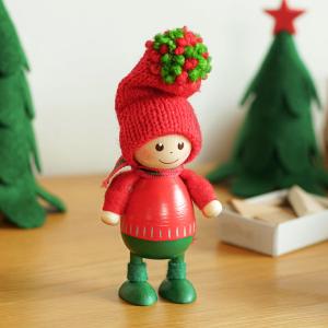 NORDIKA nisse ノルディカニッセ 2023 人形 ツインズ 赤いセーターのふとっちょ男の子 クリスマス オブジェ 飾り 木製 北欧 雑貨 置物の商品画像