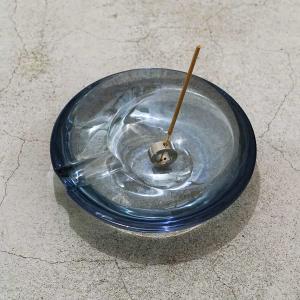 お香立て インセンスホルダー GLASS ASHTRAY グラスアッシュトレイ（L） ガラス インセンススタンド パロサントホルダー パロサント立て｜htdd