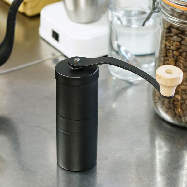コーヒーミル COFFEE MILL WOOD コーヒーミル ウッド ブラック 手動 アウトドア キ...