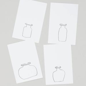 ポストカード YOKO ANDERSSON YAMANO & PAPIER LABO. Glass Bottle Card グラスボトルカード 山野アンダーソン陽子 パピエラボ 活版印刷 葉書 はがき｜htdd