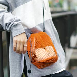 ショルダーバッグ メッシュ SKY Drop Mesh Bag スカイ ドロップメッシュバッグ サコッシュ 別注カラー 巾着バッグ ポーチ 肩掛け ポシェット