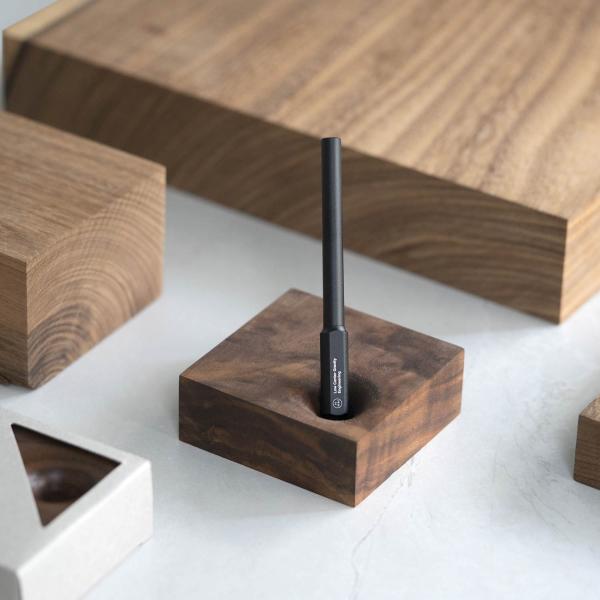 ペンスタンド HMM ウォールナットブロック ペンホルダー ペン立て ペン挿し 鉛筆立て 卓上 机上...